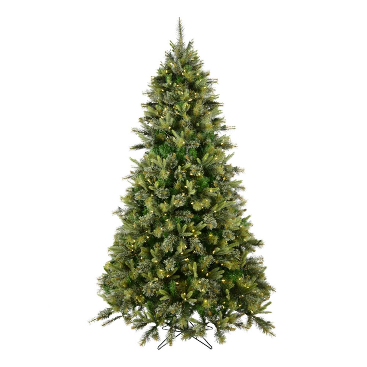 6.5ft. Pre-Lit Cashmere Pine Artificial Christmas Tree, White LED Lights
